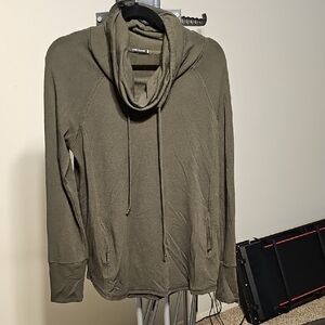 Cowl neck Olive Green Hoodie